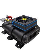 DURST Cool Flow bracket with Cool 80 fan fitted to a DURST 25A DC-DC charger