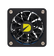 DURST Cool 80 80mm cooling fan, front view with spiral grill and blue gasket