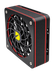 DURST Cool 120 Pro cooling fan, angled view with red trim