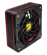 DURST Cool 120 Pro cooling fan, side angle showing mounting points and red trim