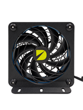 DURST Cool 140 fan standing on vertical mount, front view