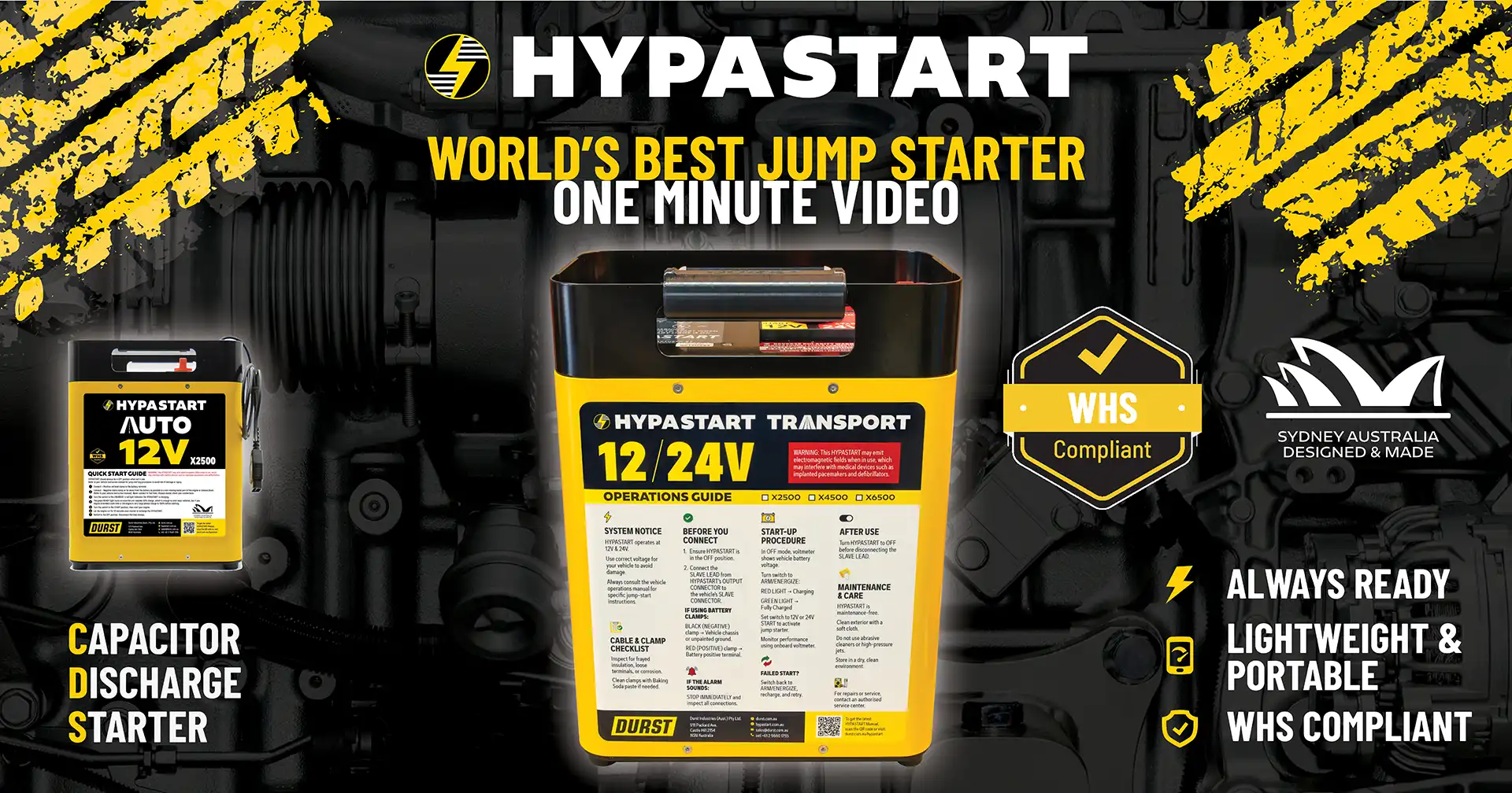 HYPASTART Best Jump Starter One Minute Video