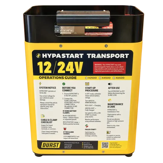 HYPASTART X2500 - 12/24V Jump Starter